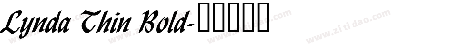 Lynda Thin Bold字体转换